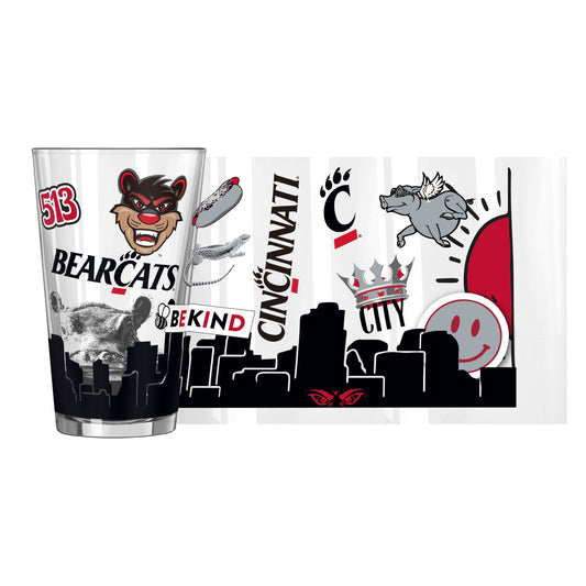 Cincinnati 16oz Native Pint Glass - Logo Brands - Flyclothing LLC