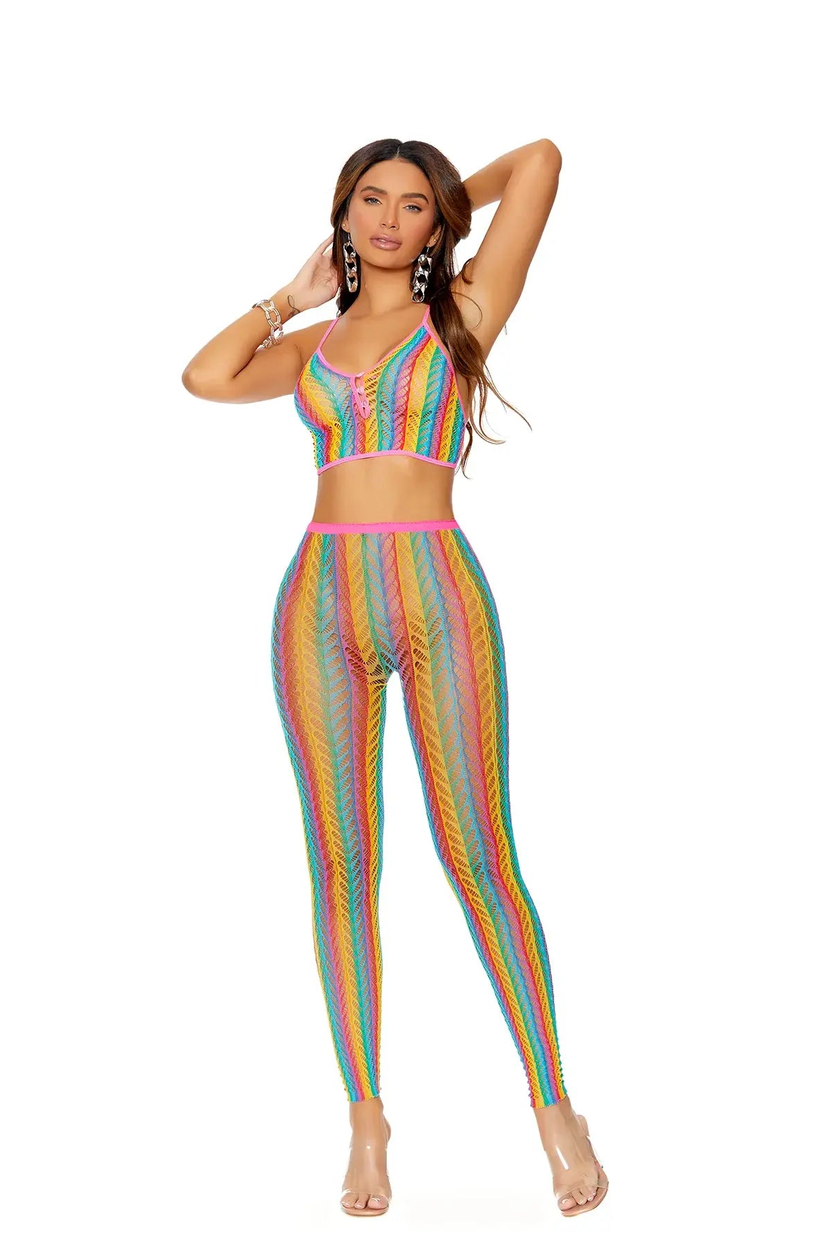 Elegant Moments Multicolor Cami Top & Leggings 12100 - Elegant Moments - Flyclothing LLC