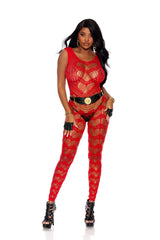 Elegant Moments Crochet Footless Bodystocking With Open Crotch - Elegant Moments - Flyclothing LLC