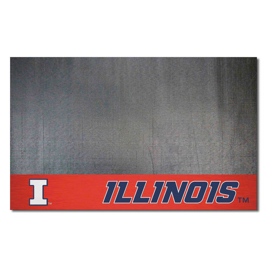 Illinois Illini Vinyl Grill Mat - 26in. x 42in. - Illinois