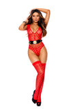 Elegant Memories Red Teddy & Stockings 12142