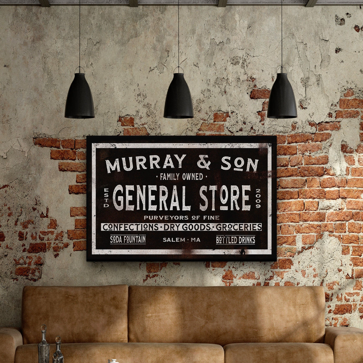 Dry Goods Sign | Personalized General Store Sign | Custom Rustic Farmhouse Sign - Off The Square Designs - Flyclothing LLC
