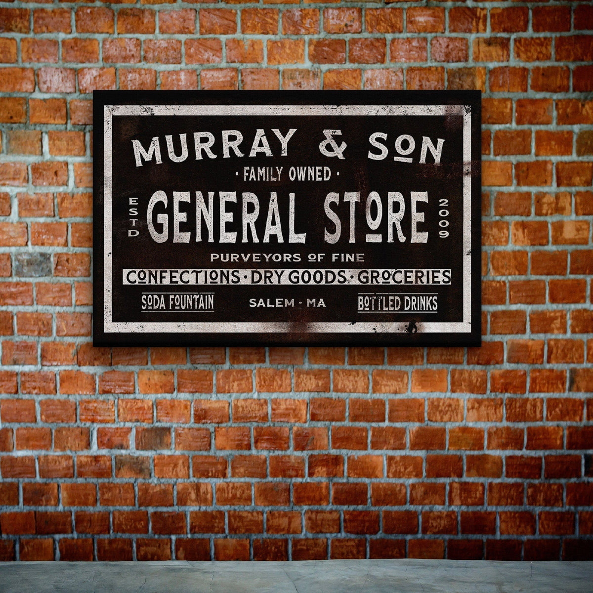 Dry Goods Sign | Personalized General Store Sign | Custom Rustic Farmhouse Sign - Off The Square Designs - Flyclothing LLC