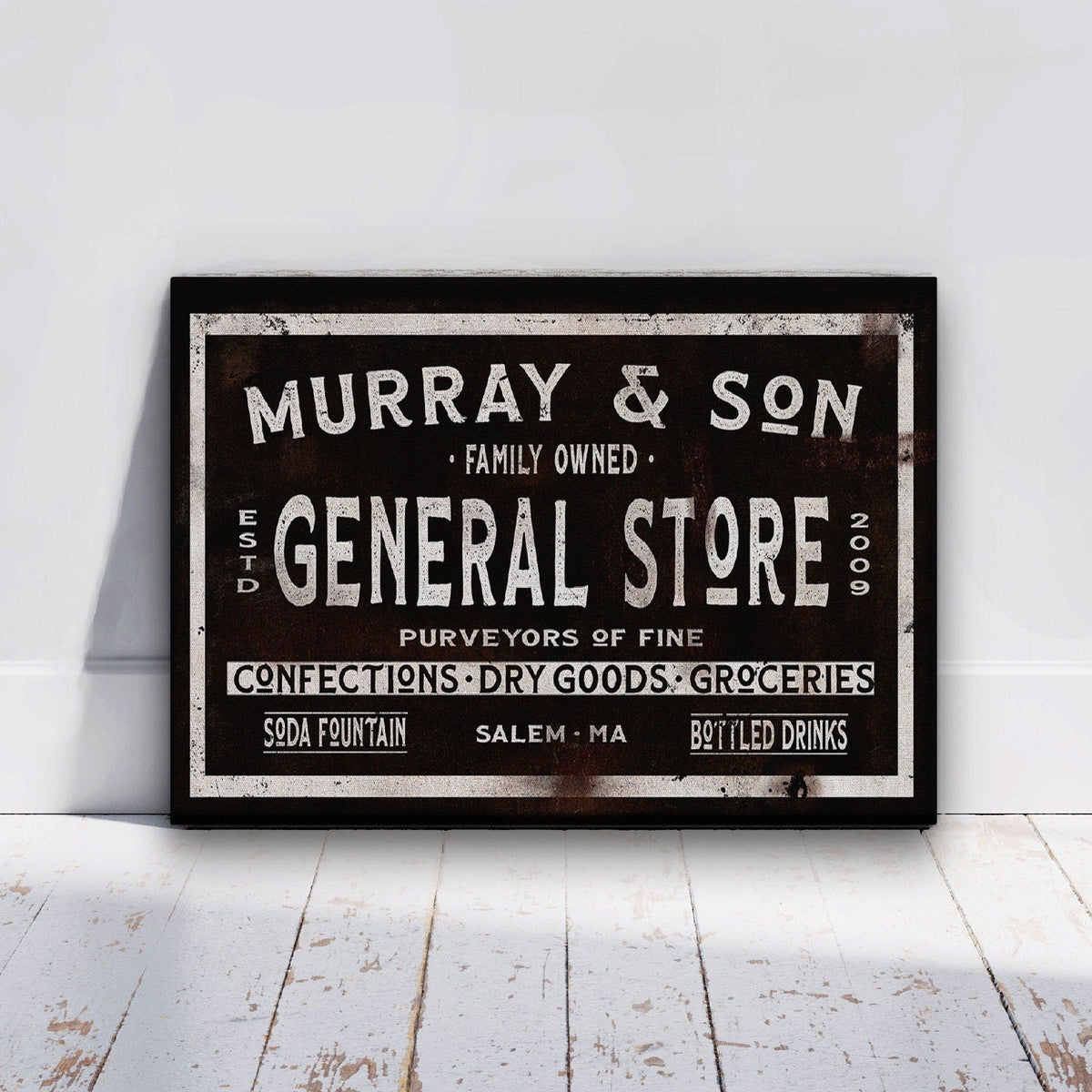 Dry Goods Sign | Personalized General Store Sign | Custom Rustic Farmhouse Sign - Off The Square Designs - Flyclothing LLC
