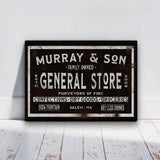 Dry Goods Sign | Personalized General Store Sign | Custom Rustic Farmhouse Sign - Off The Square Designs - Flyclothing LLC