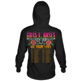 GUNS N ROSES 1991 TOUR BLACK HOODIE F/B S