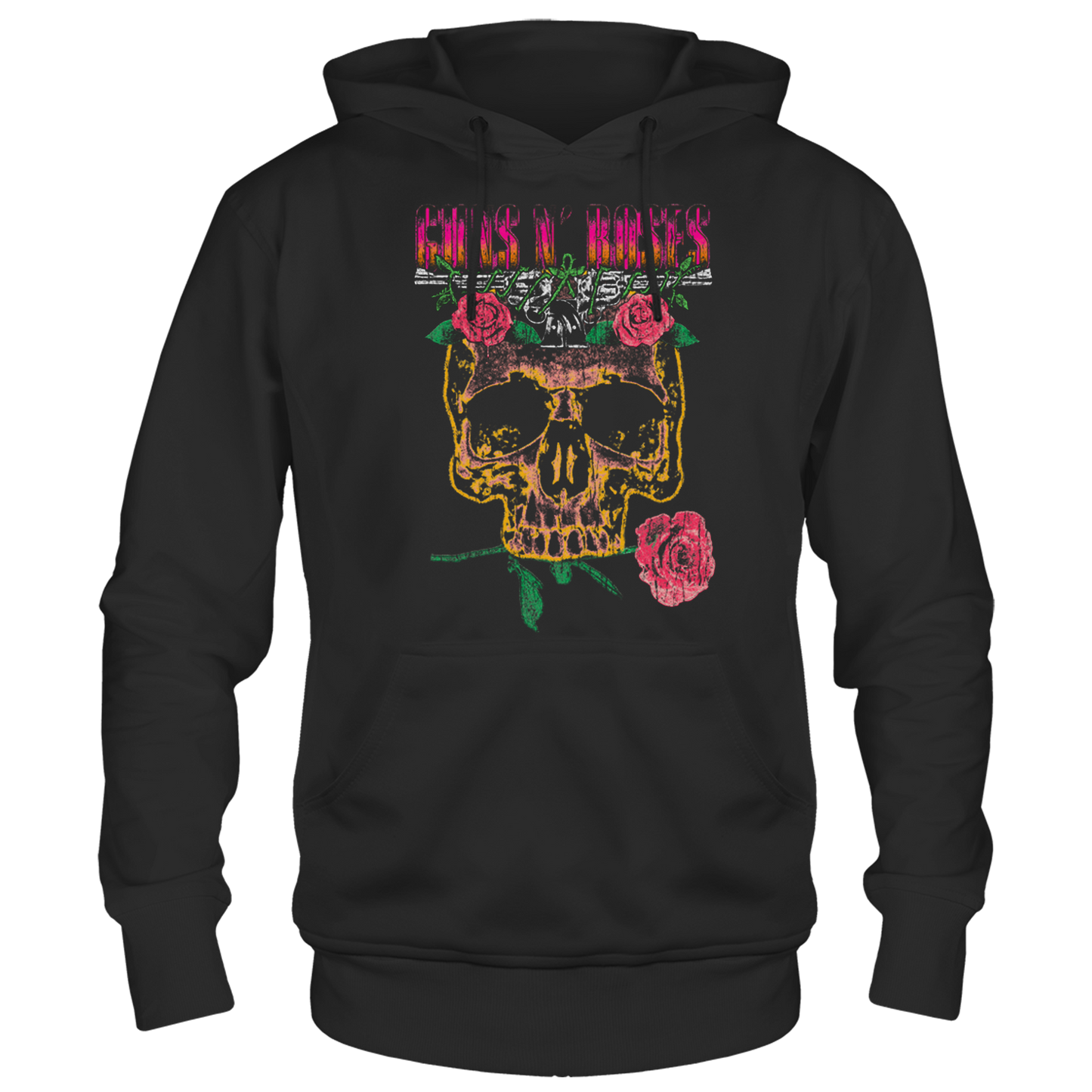 GUNS N ROSES 1991 TOUR BLACK HOODIE F/B S