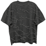 GUNS N ROSES SKULL ROSES FRONT/BCK VINTAGE BLACK ENZYME WASH T-SHIRT/GIANT VINTAGE