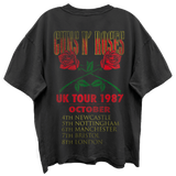 GUNS N ROSES UK 1987 TOUR VINTAGE BLACK T-SHIRT/GIANT VINTAGE