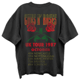 Guns N Roses Uk 1987 Tour Vintage Black T-Shirt/Giant Vintage - GMerch - Flyclothing LLC