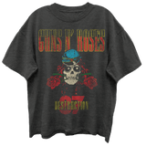 Guns N Roses Uk 1987 Tour Vintage Black T-Shirt/Giant Vintage - GMerch - Flyclothing LLC