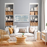 Beach House Family Name Whale Sign | Personalized Beach House Canvas Wall Decor - Off The Square Designs - Flyclothing LLC