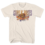 GUNS N ROSES APPETITE FOR DESTRUCTION 1987 TOUR NATURAL T-SHIRT - GMerch - Flyclothing LLC