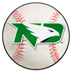 North Dakota Fighting Hawks Baseball Rug - 27in. Diameter - North Dakota