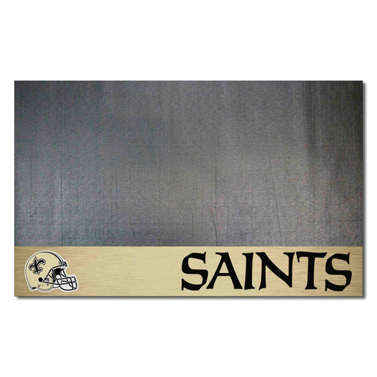 New Orleans Saints Vinyl Grill Mat - 26in. x 42in. - New Orleans Saints