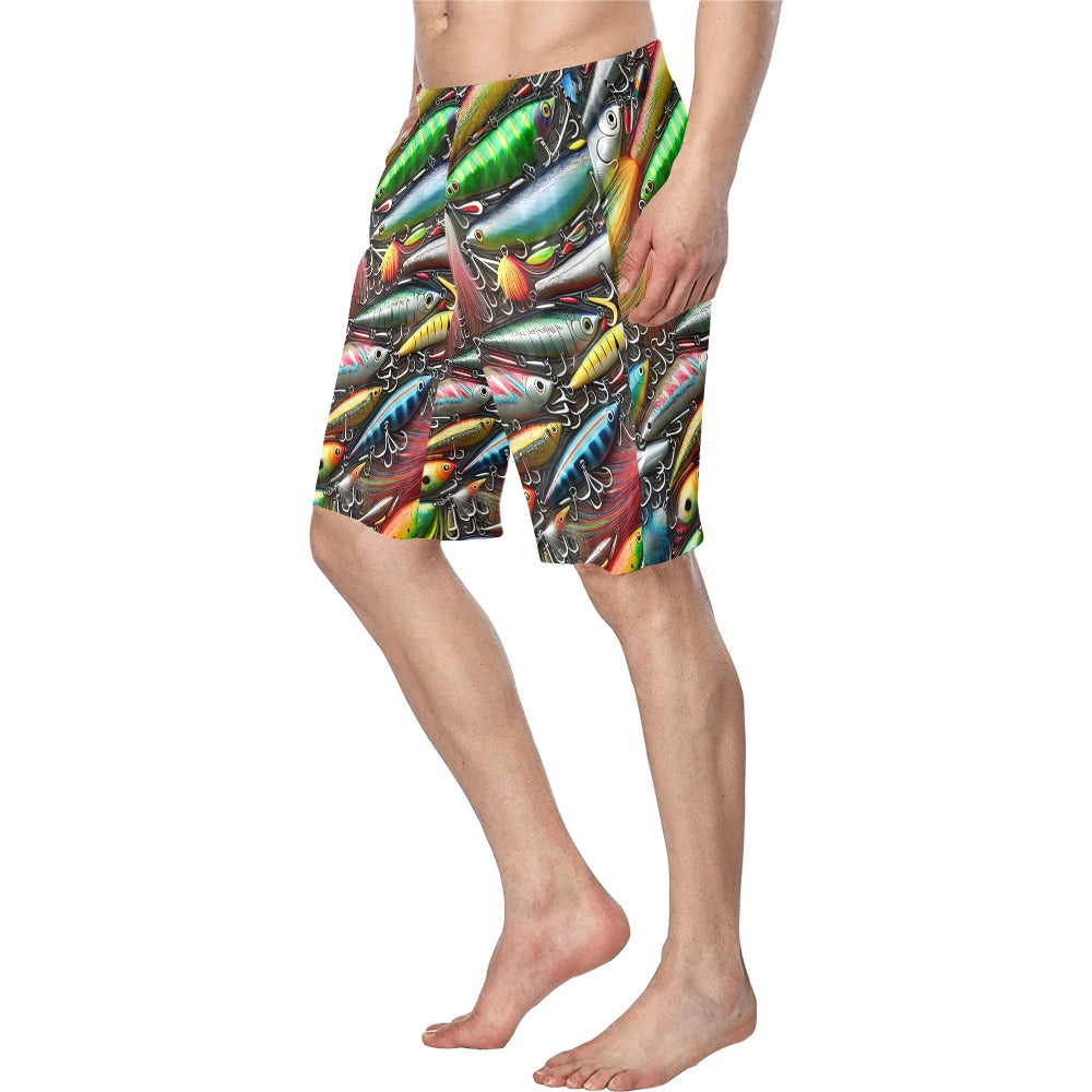 Baha Ranch Men's Fishing Lures Beach Swim Shorts