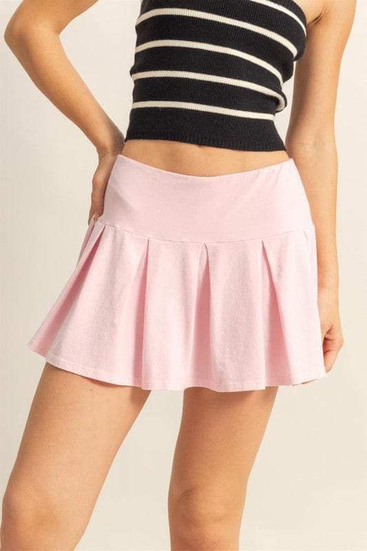 HYFVE Pleated Mini Skort - Trendsi - Flyclothing LLC