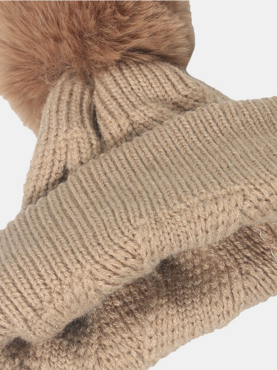Roll Rim Hat with Pompom - Trendsi