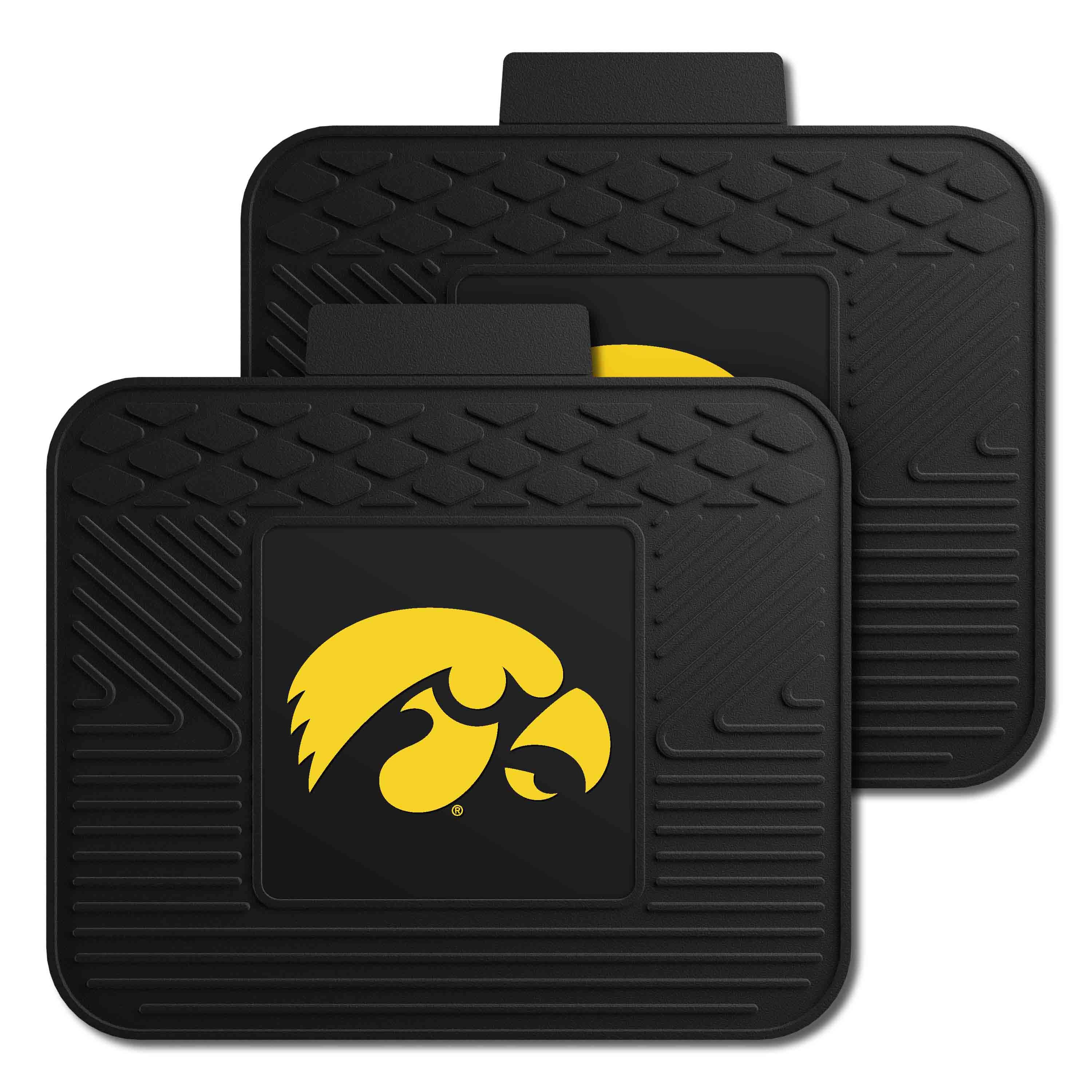 Iowa Hawkeyes Back Seat Car Utility Mats - 2 Piece Set - Iowa