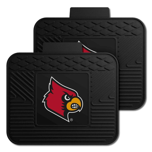 Louisville Cardinals Back Seat Car Utility Mats - 2 Piece Set - Louisville