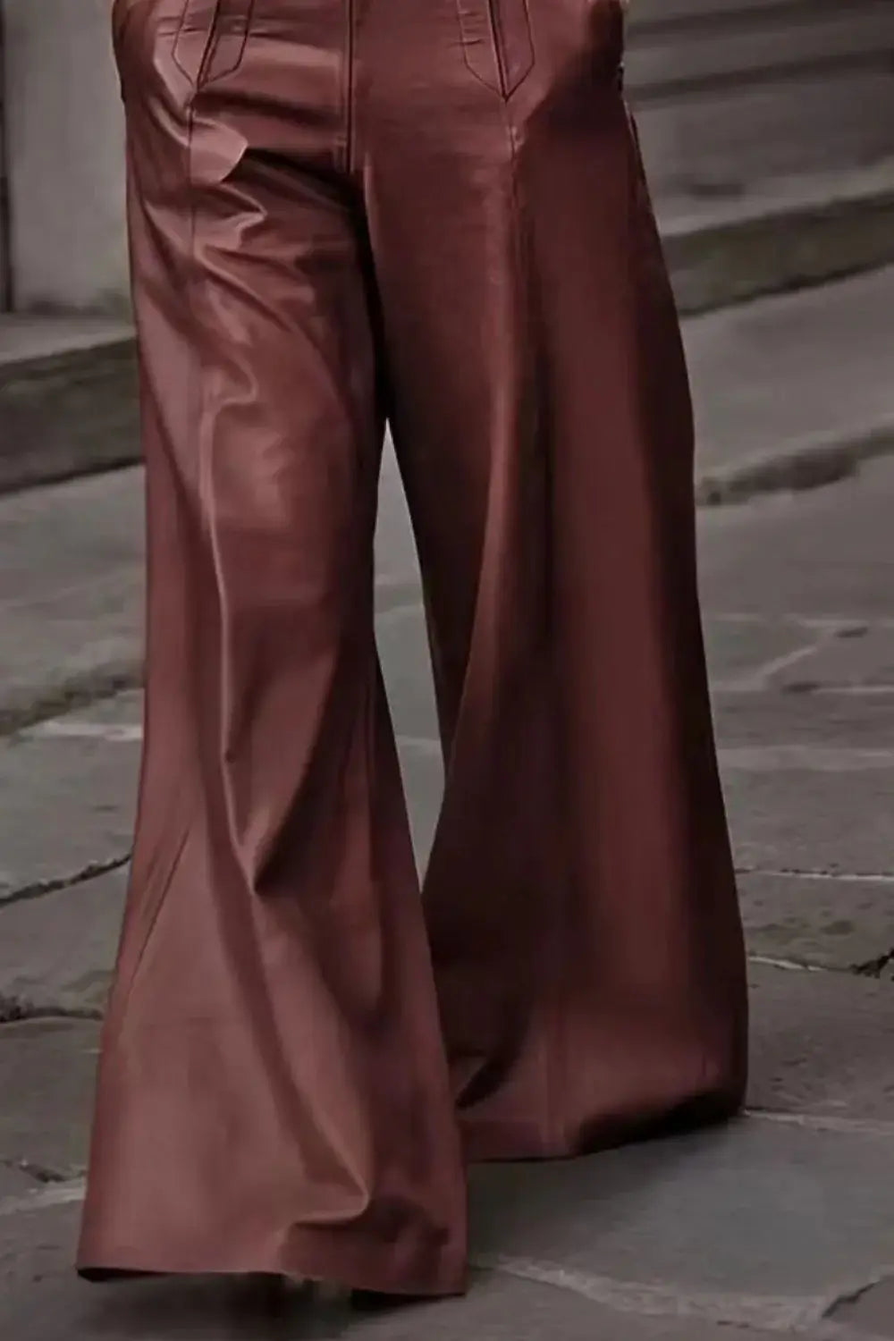 High Waist Wide Flare Pants - Trendsi - Flyclothing LLC
