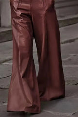 High Waist Wide Flare Pants - Trendsi - Flyclothing LLC