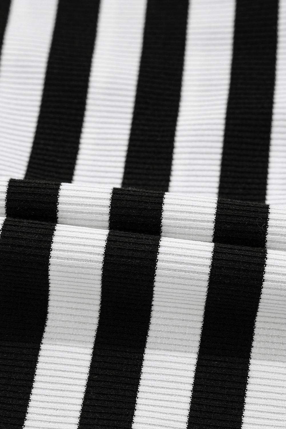 Striped Lace Detail V Neck Top - Trendsi - Flyclothing LLC