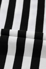Striped Lace Detail V Neck Top - Trendsi - Flyclothing LLC