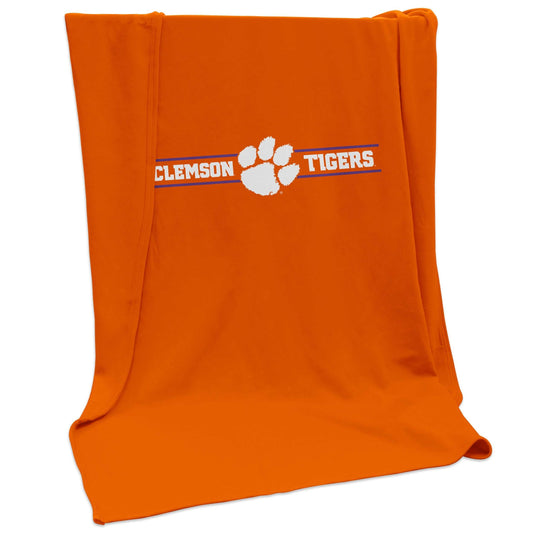 Clemson Campus Colors Sweatshirt Blanket (Screened) - Logo Brands - Flyclothing LLC