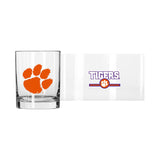 Clemson 14oz Letterman Rocks Glass