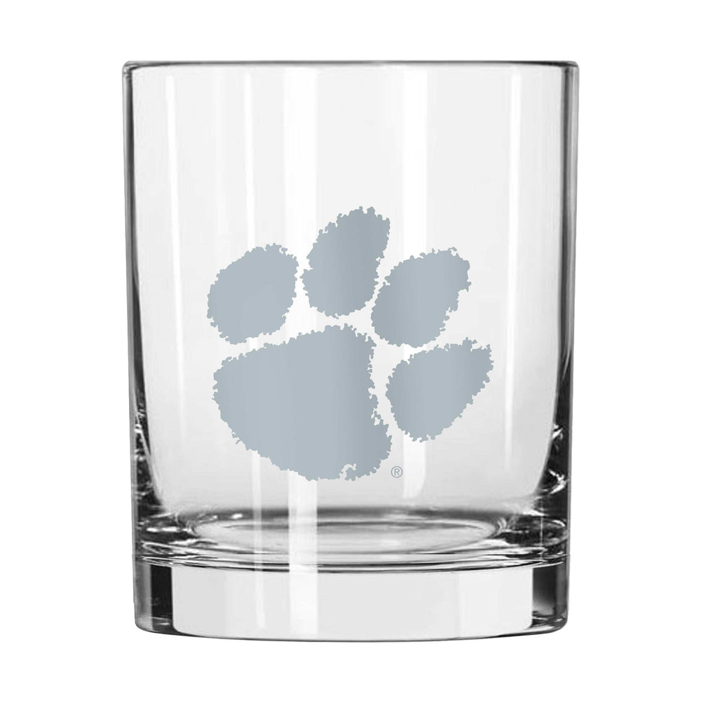 Clemson 14oz Frost Rocks Glass - Logo Brands - Flyclothing LLC