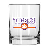 Clemson 14oz Letterman Rocks Glass