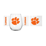 Clemson 16oz Gameday Curved Beverage Glass - Logo Brands - Flyclothing LLC