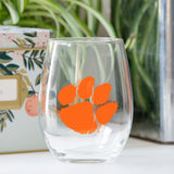 Clemson 16oz Gameday Curved Beverage Glass - Logo Brands - Flyclothing LLC