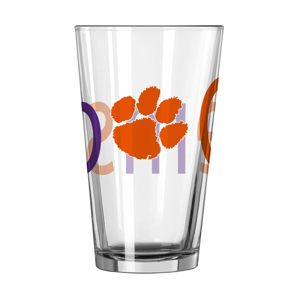 Clemson 16oz Overtime Pint Glass - Logo Brands - Flyclothing LLC