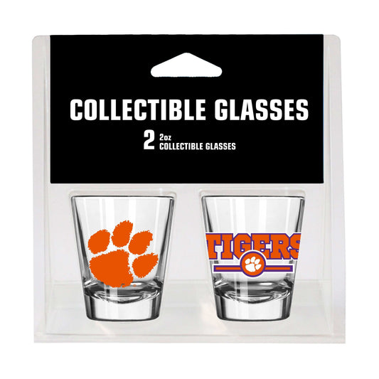 Clemson Campus Colors 2oz Letterman Shot Glass 2 Pack - Logo Brands - Flyclothing LLC