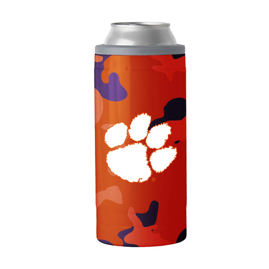 Clemson Camo Swagger 12oz Slim Can Coolie - Logo Brands - Flyclothing LLC
