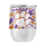 Clemson 16oz Tie Dye Stainless Curved Beverage