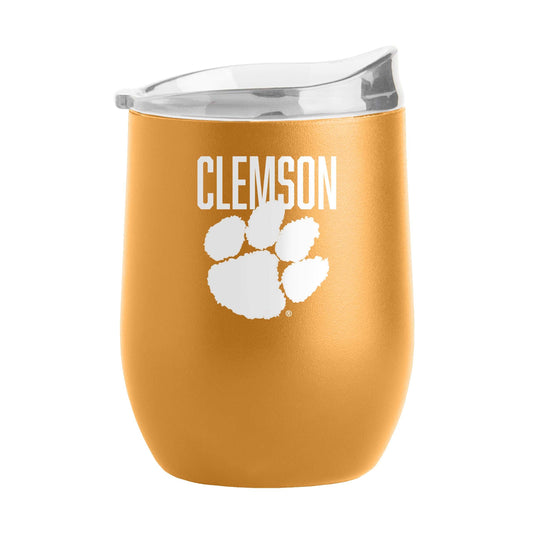 Clemson 16oz Huddle Powder Coat Curved Beverage - Logo Brands - Flyclothing LLC