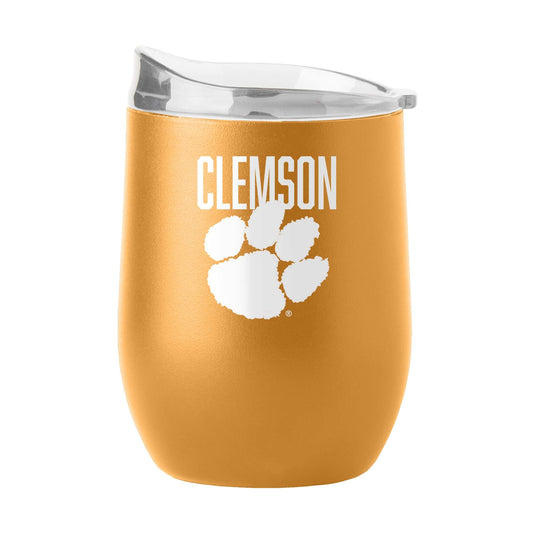 Clemson 16oz Huddle Powder Coat Curved Beverage - Logo Brands - Flyclothing LLC