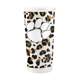 Clemson 20oz Neutral Leopard Stainless Steel Tumbler - Logo Brands - Flyclothing LLC