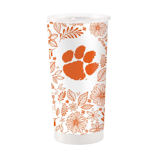 Clemson 20oz Botanical Stainless Steel Tumbler - Logo Brands - Flyclothing LLC