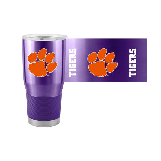 Clemson 30oz Purple Gameday Stainless Steel Tumbler - Logo Brands - Flyclothing LLC