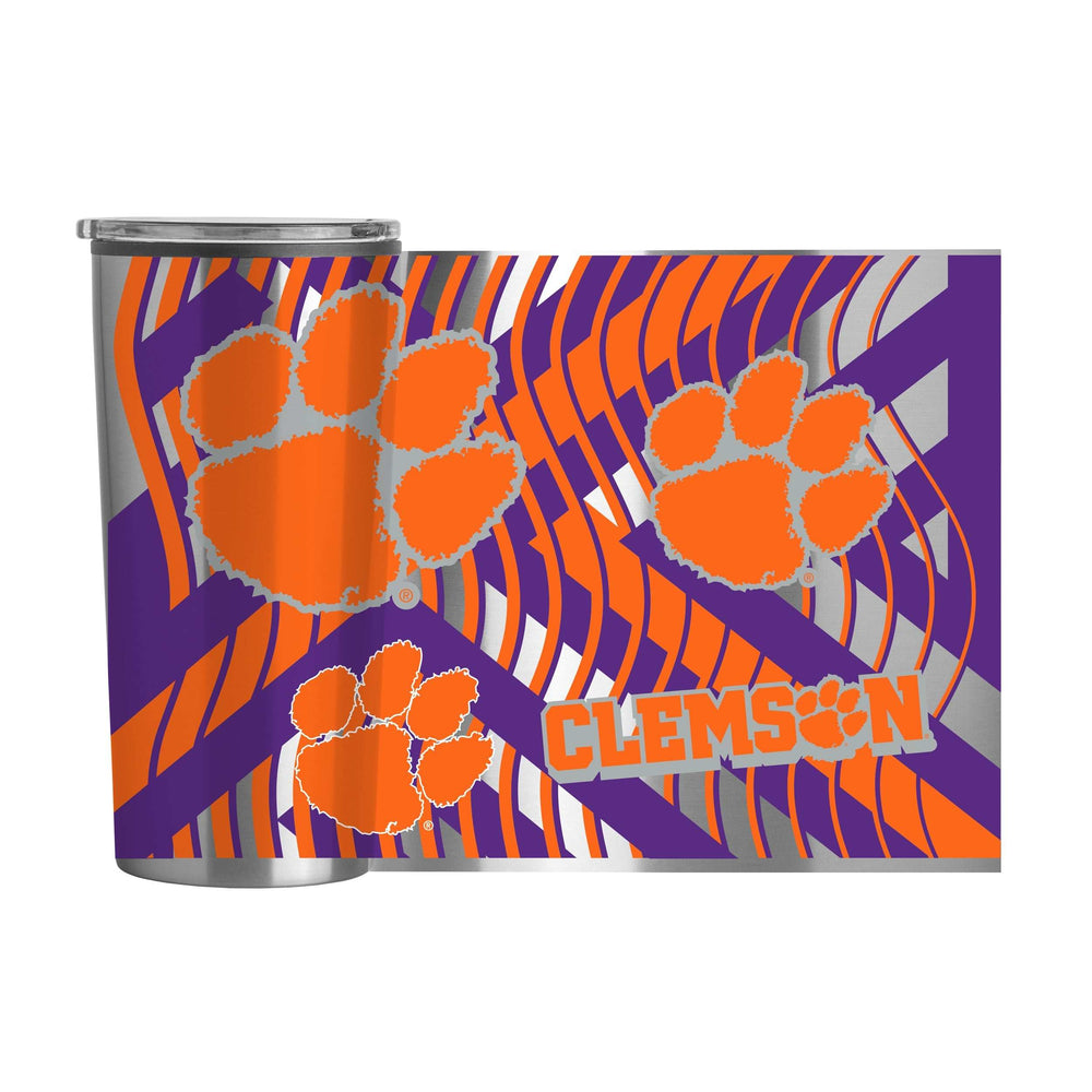 Clemson Flex 20oz Plastic Wall Stainless Tumbler - Logo Brands - Flyclothing LLC