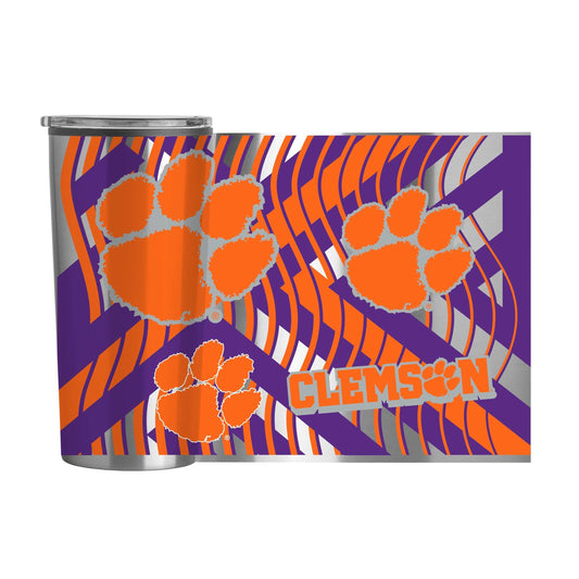 Clemson Flex 20oz Plastic Wall Stainless Tumbler - Logo Brands - Flyclothing LLC