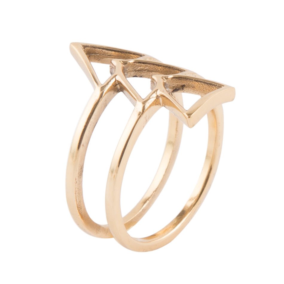 1, 2, 3 Go Golden Bronze Ring - Barse Jewelry