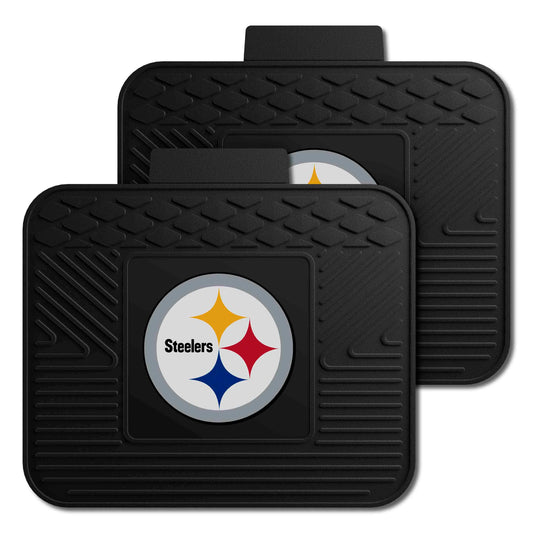 Pittsburgh Steelers Back Seat Car Utility Mats - 2 Piece Set - Pittsburgh Steelers