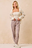 BiBi Side Lines Leopard Track Pants - Trendsi - Flyclothing LLC