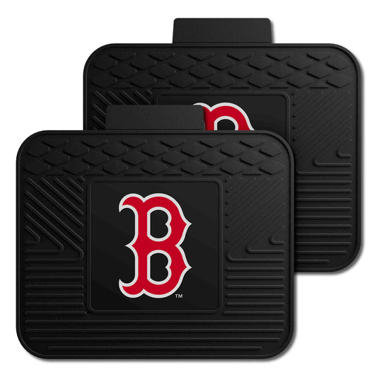 Boston Red Sox Back Seat Car Utility Mats - 2 Piece Set - Boston Red Sox