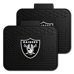 Las Vegas Raiders Back Seat Car Utility Mats - 2 Piece Set - Las Vegas Raiders